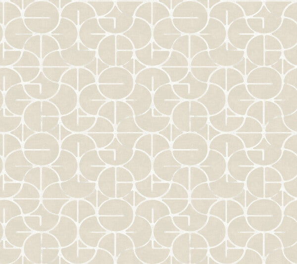 Looking Glass Beige Wallpaper