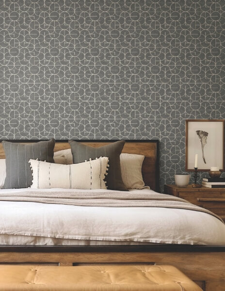 Looking Glass Charcoal Wallpaper