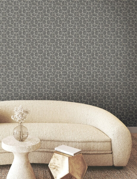 Looking Glass Charcoal Wallpaper