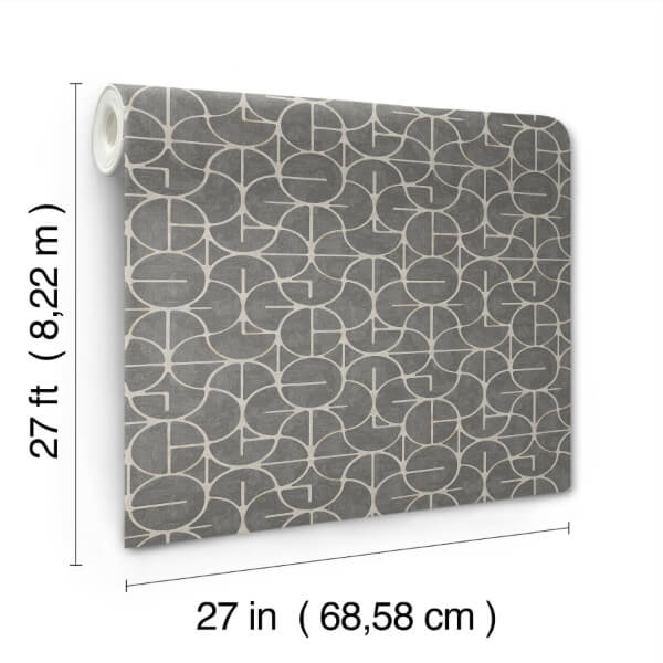Looking Glass Charcoal Wallpaper