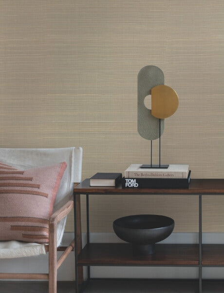 Abaca Weave Taupe Wallpaper