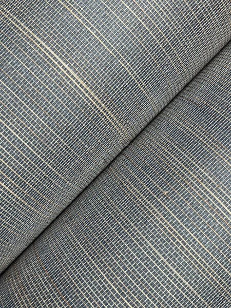 Abaca Weave Blue Wallpaper
