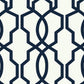 Hourglass Trellis Navy Wallpaper