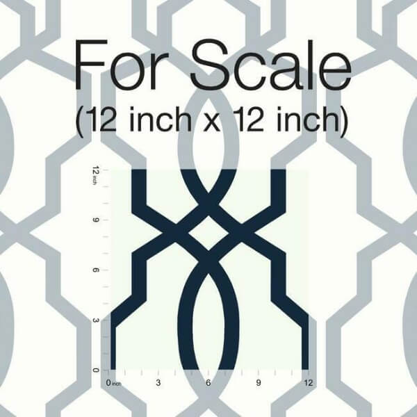 Hourglass Trellis Navy Wallpaper