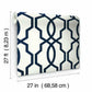 Hourglass Trellis Navy Wallpaper