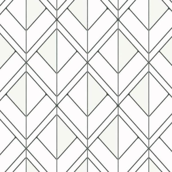 Diamond Shadow White Wallpaper