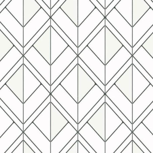 Diamond Shadow White Wallpaper