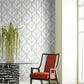Diamond Shadow White Wallpaper
