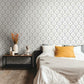 Diamond Shadow White Wallpaper