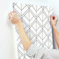Diamond Shadow White Wallpaper