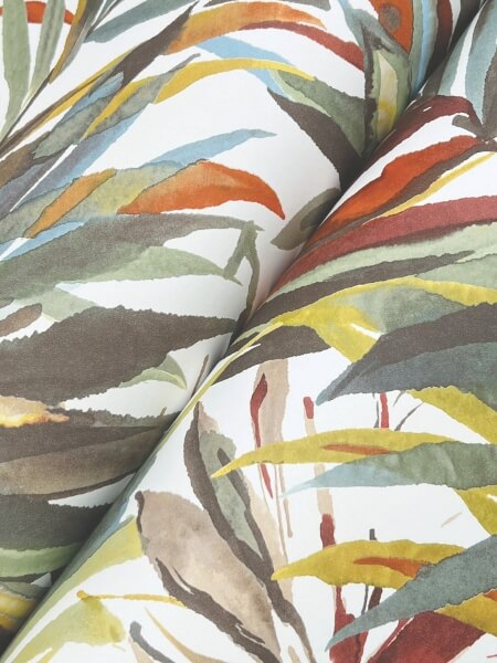 Swaying Palms Rouge & Mink Wallpaper