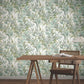 Swaying Palms Olive & Aegean Wallpaper