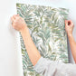 Swaying Palms Olive & Aegean Wallpaper