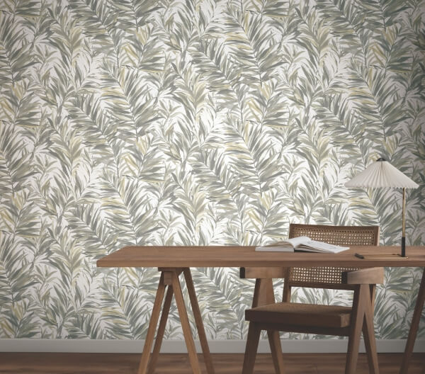 Swaying Palms Neutral Wallpaper