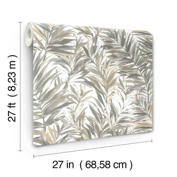 Swaying Palms Neutral Wallpaper