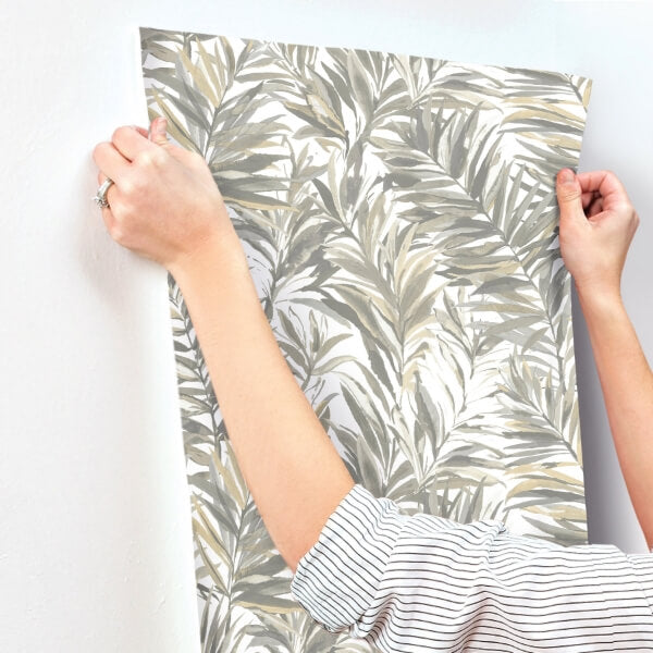 Swaying Palms Neutral Wallpaper