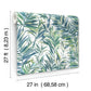 Swaying Palms Green & Blue Wallpaper