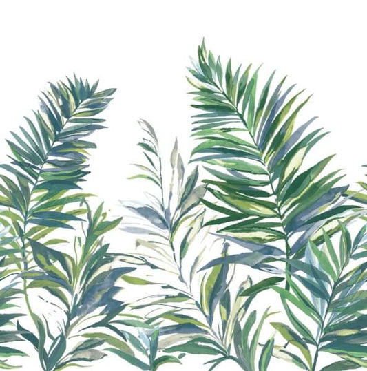 Swaying Palms Green & Blue Mural