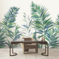 Swaying Palms Green & Blue Mural