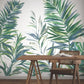 Swaying Palms Green & Blue Mural