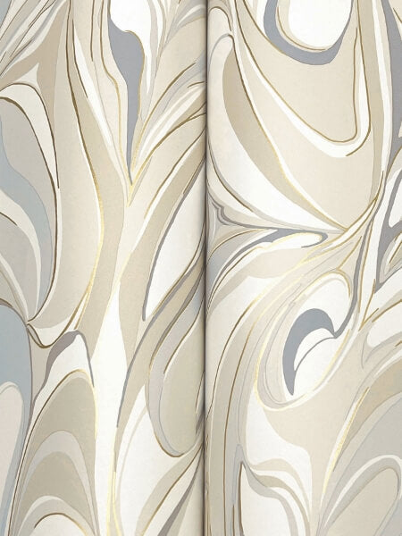 Achate Beige & Grey Wallpaper