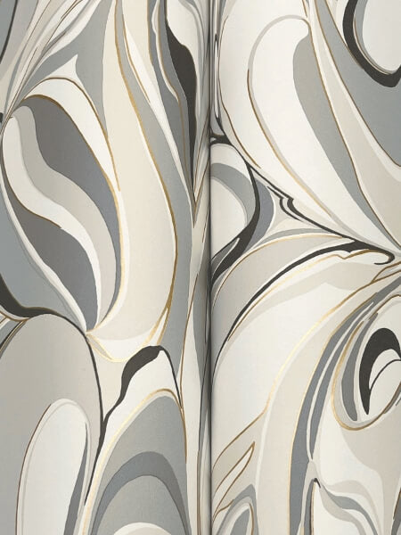 Achate Black & Grey Wallpaper
