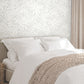 Floral Canopy Grey Wallpaper