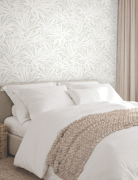 Floral Canopy Grey Wallpaper