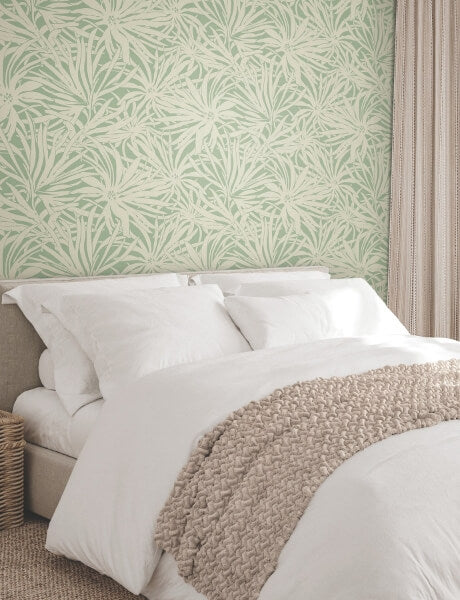 Floral Canopy Olive Wallpaper