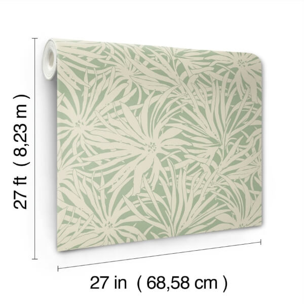 Floral Canopy Olive Wallpaper