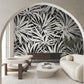 Floral Canopy Black Mural