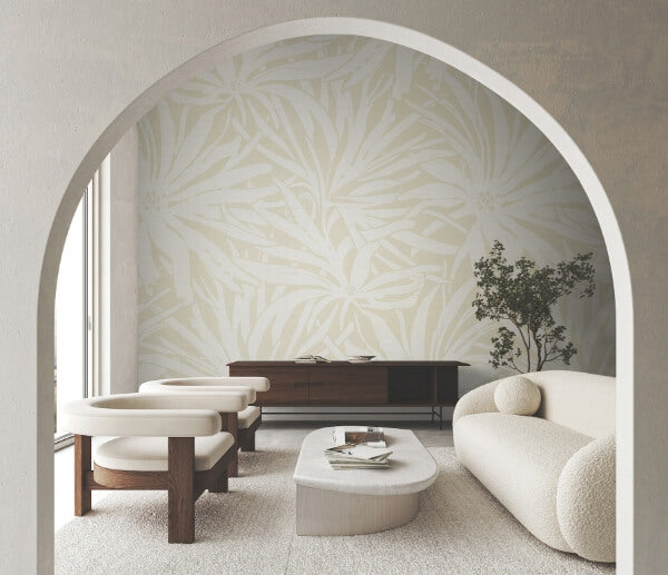 Floral Canopy Beige Mural