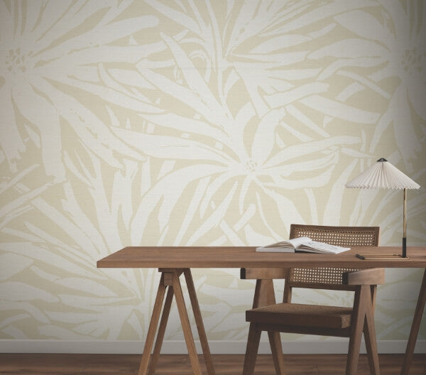 Floral Canopy Beige Mural