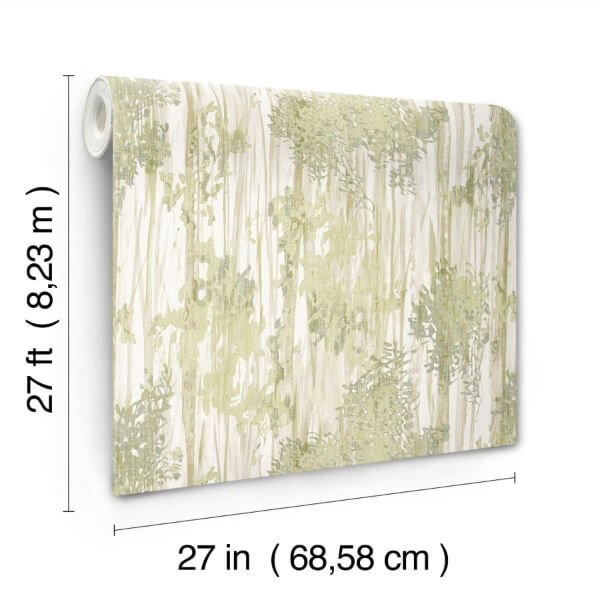 Aspen Grove Green Wallpaper