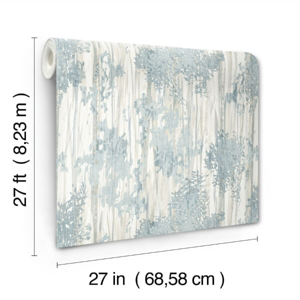 Aspen Grove Blue Wallpaper