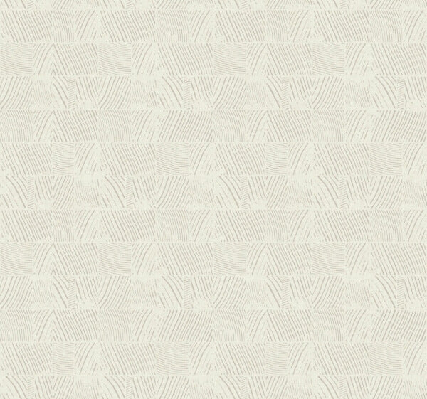 Woodcut Grey & White Wallpaper