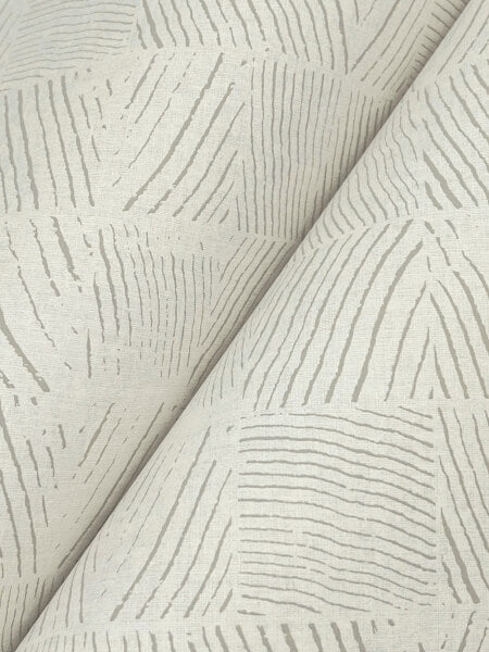 Woodcut Grey & White Wallpaper