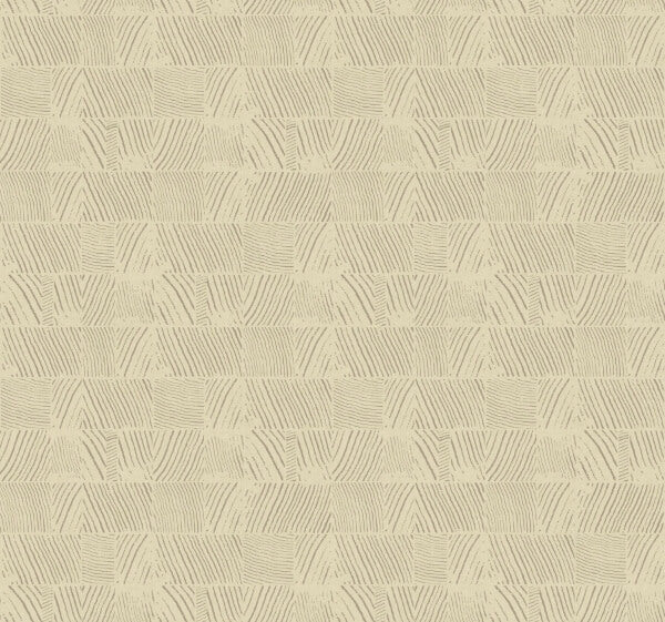 Woodcut Beige Wallpaper