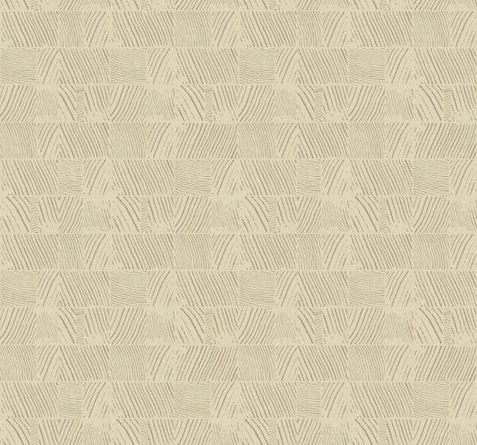 Woodcut Beige Wallpaper
