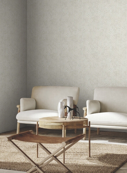 Ocean Jasper White Wallpaper