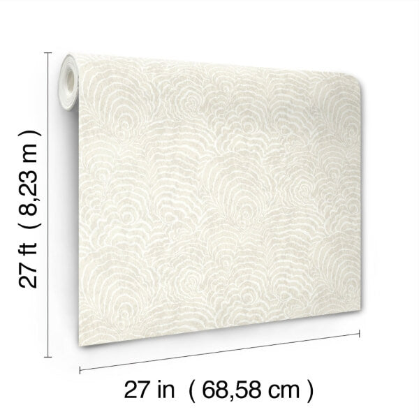Ocean Jasper White Wallpaper
