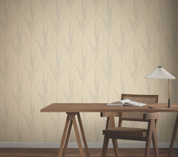 Graceful Willow Putty Wallpaper