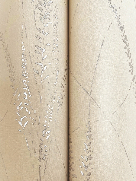 Graceful Willow Putty Wallpaper