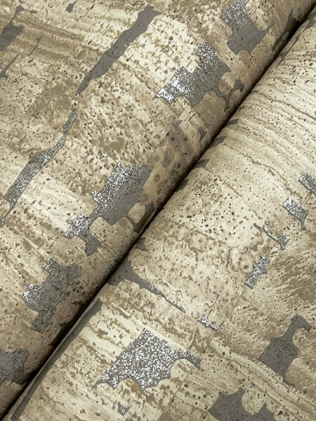 Pop The Cork Taupe Wallpaper