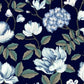 Morning Garden Navy Wallpaper