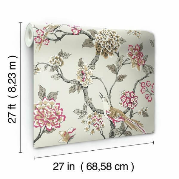 Fanciful Beige Wallpaper