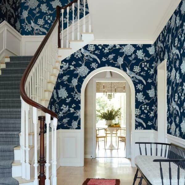 Fanciful Navy Wallpaper