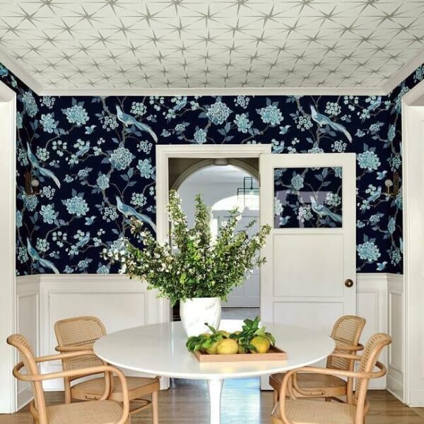 Fanciful Navy Wallpaper