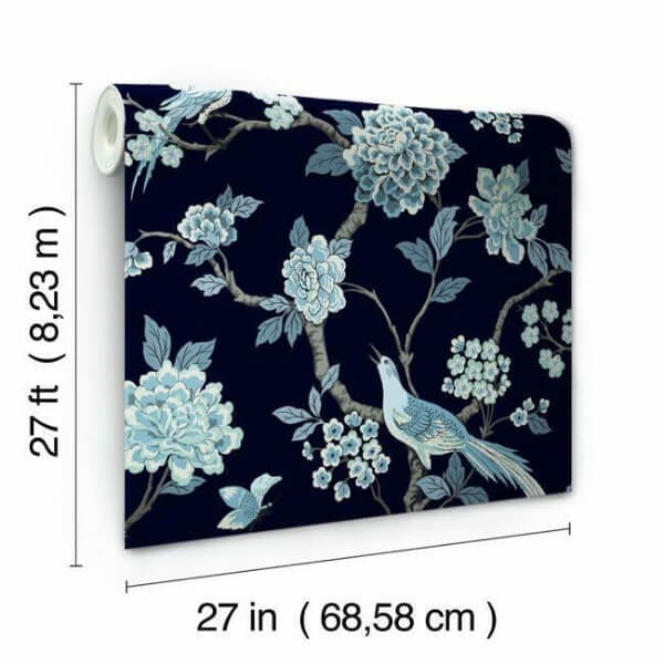 Fanciful Navy Wallpaper