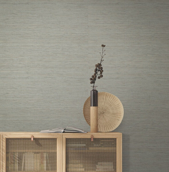 Painted Hemp Light Grey Wallpaper